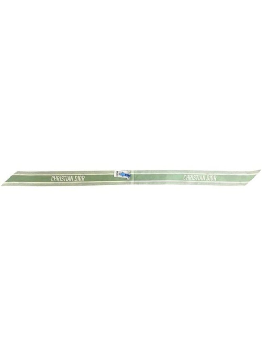 Dior Ribbon Scarf Mitzah White Light Green - Picture 2 of 5